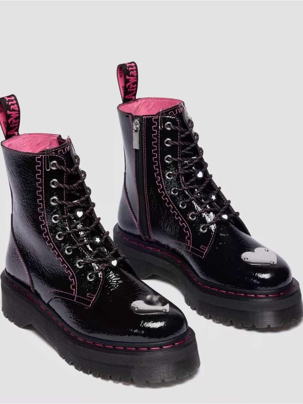 DR. MARTENS JADON BLACK LEATHER BOOTS, LADIES SZ 8, NEW $220. - Picture 5 of 16